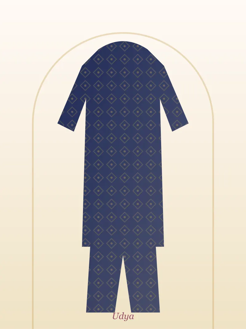Navy Classic Patiala Salwar Set