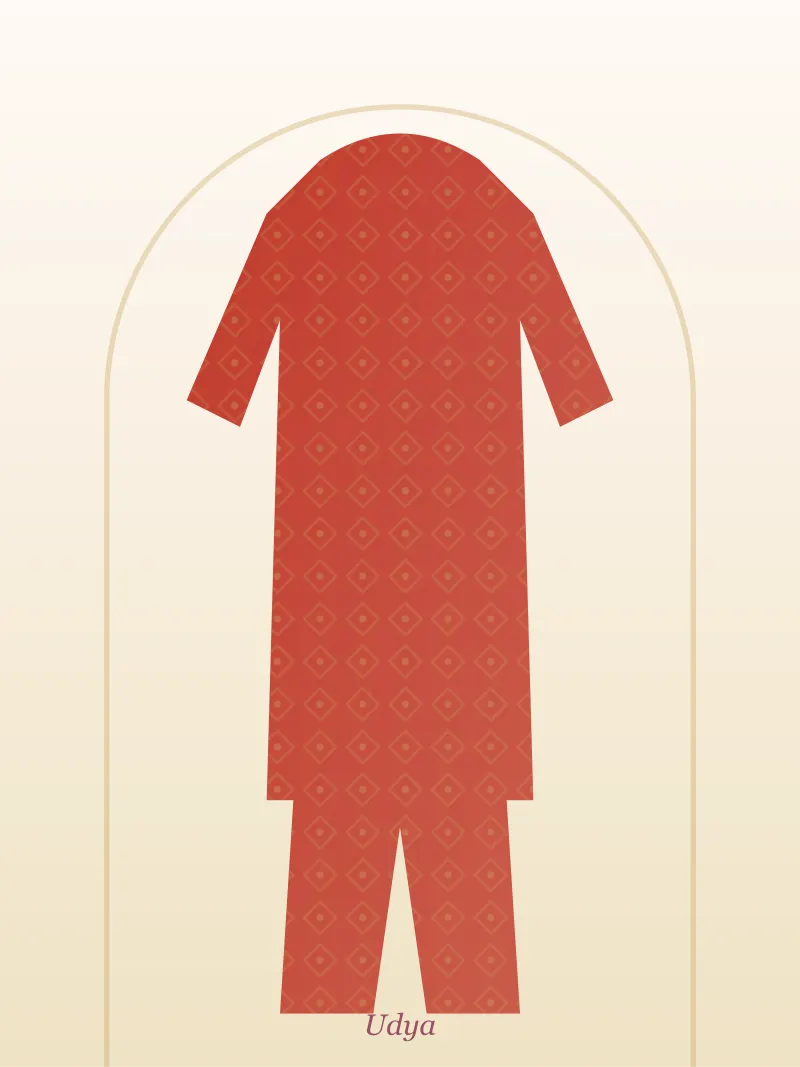 Red Classic Patiala Salwar Set