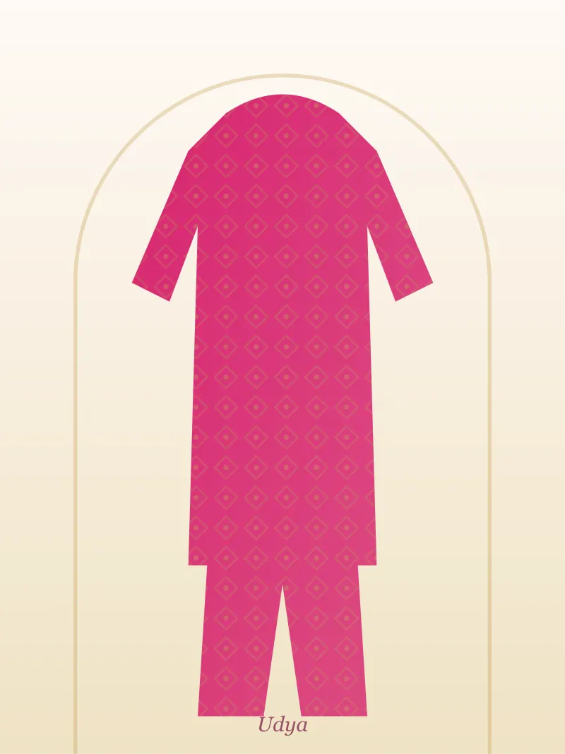 Rani Pink Printed Patiala Suit