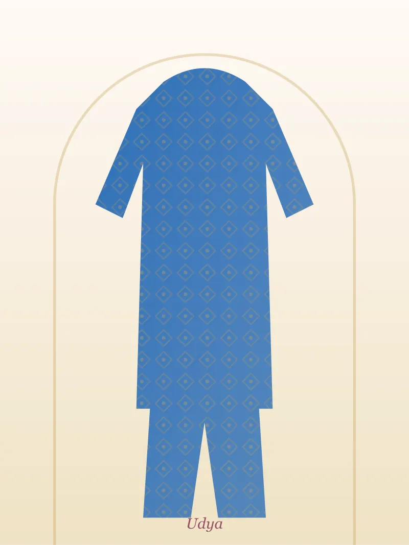 Blue Palazzo Suit Set