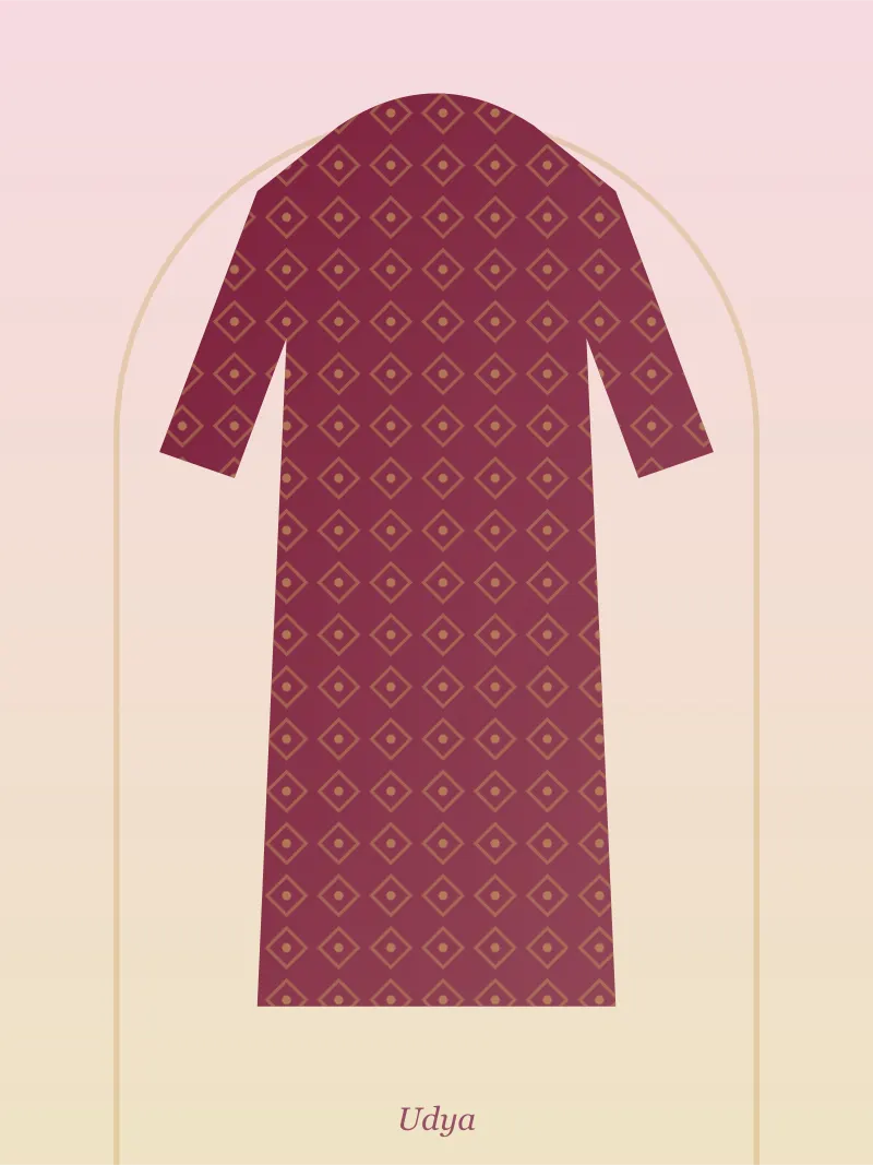 Maroon Kurta Pant Set