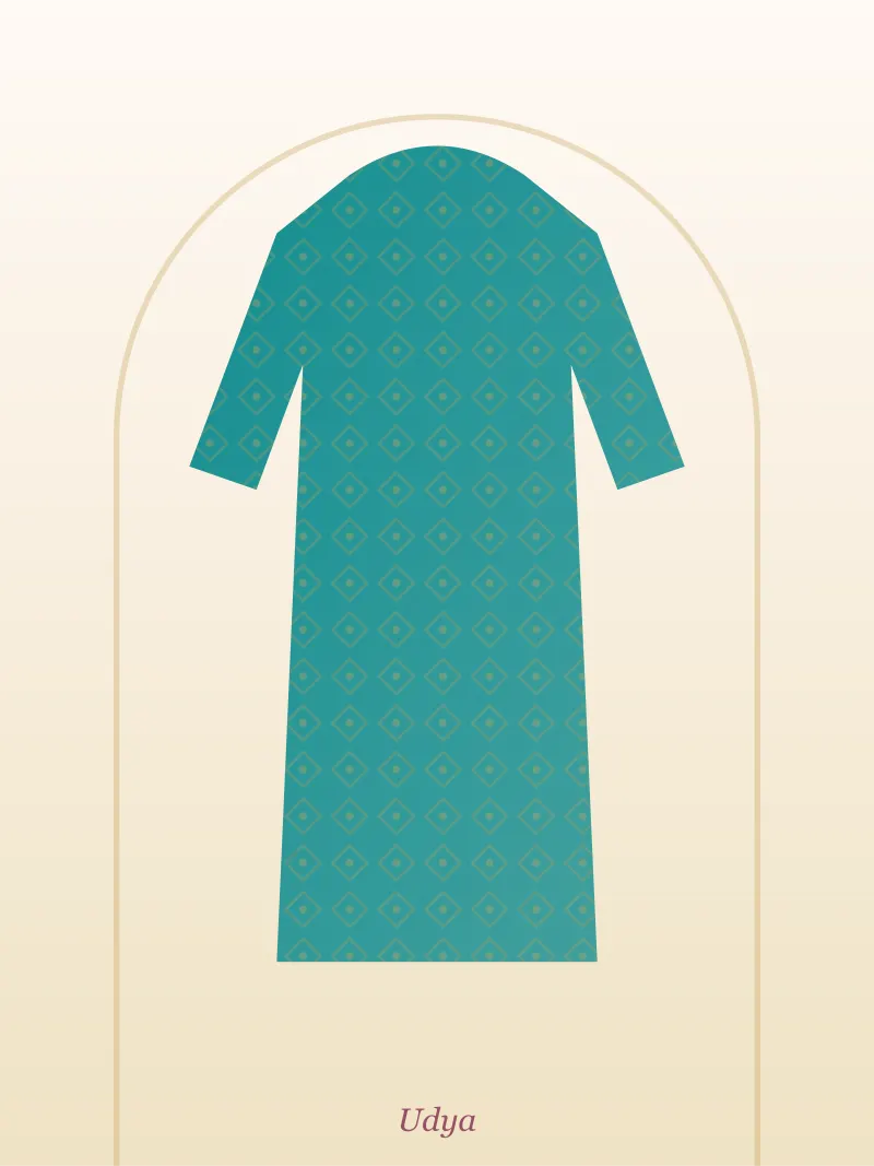Teal Kurta Set with Dupatta