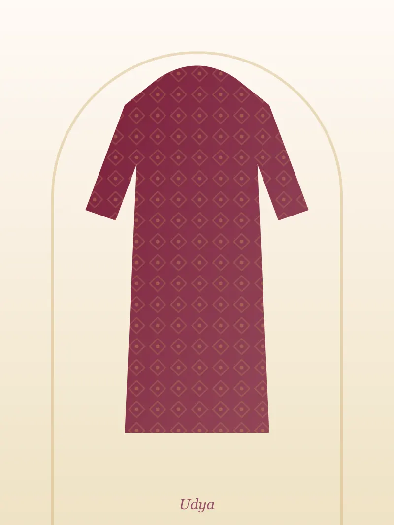Maroon Kurta Set with Dupatta