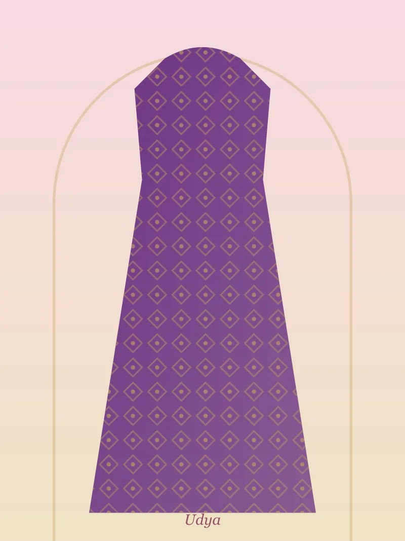 Purple Angrakha Style Dress