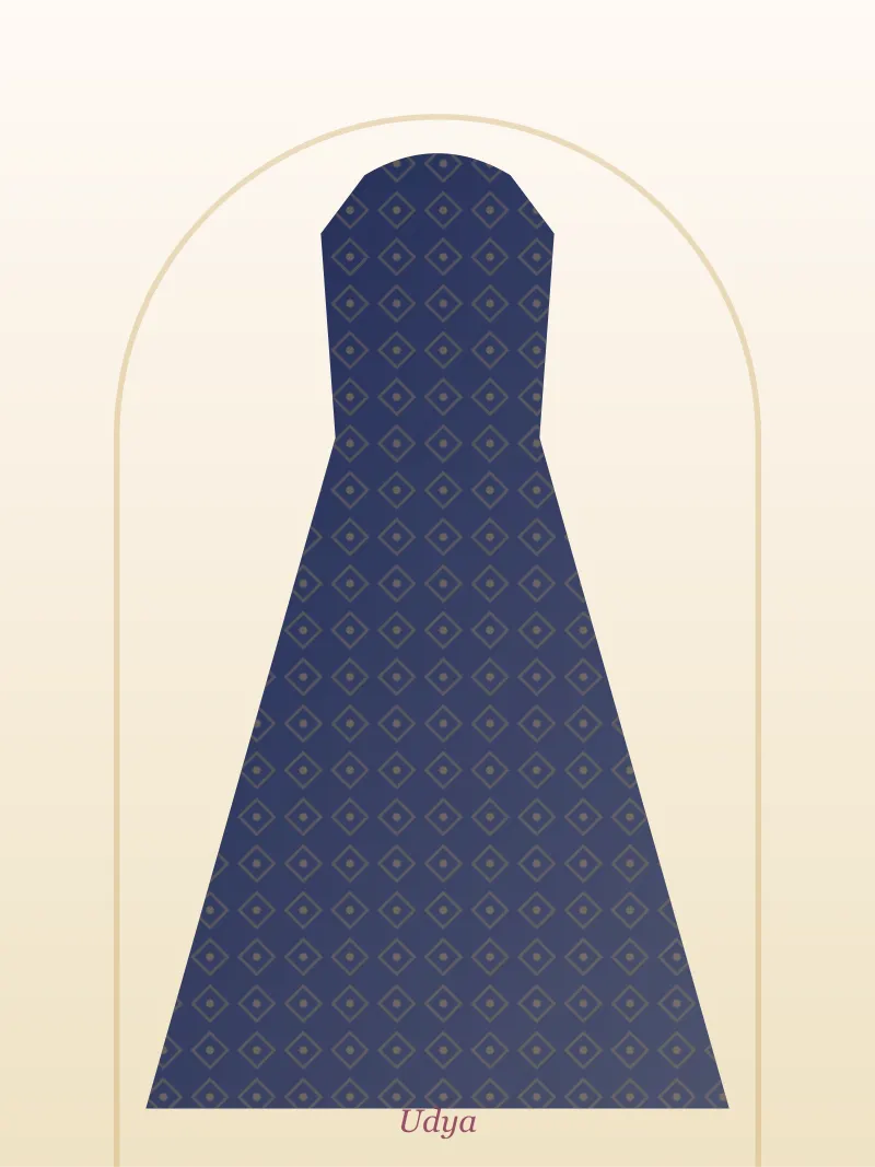 Navy Sequin Party Gown