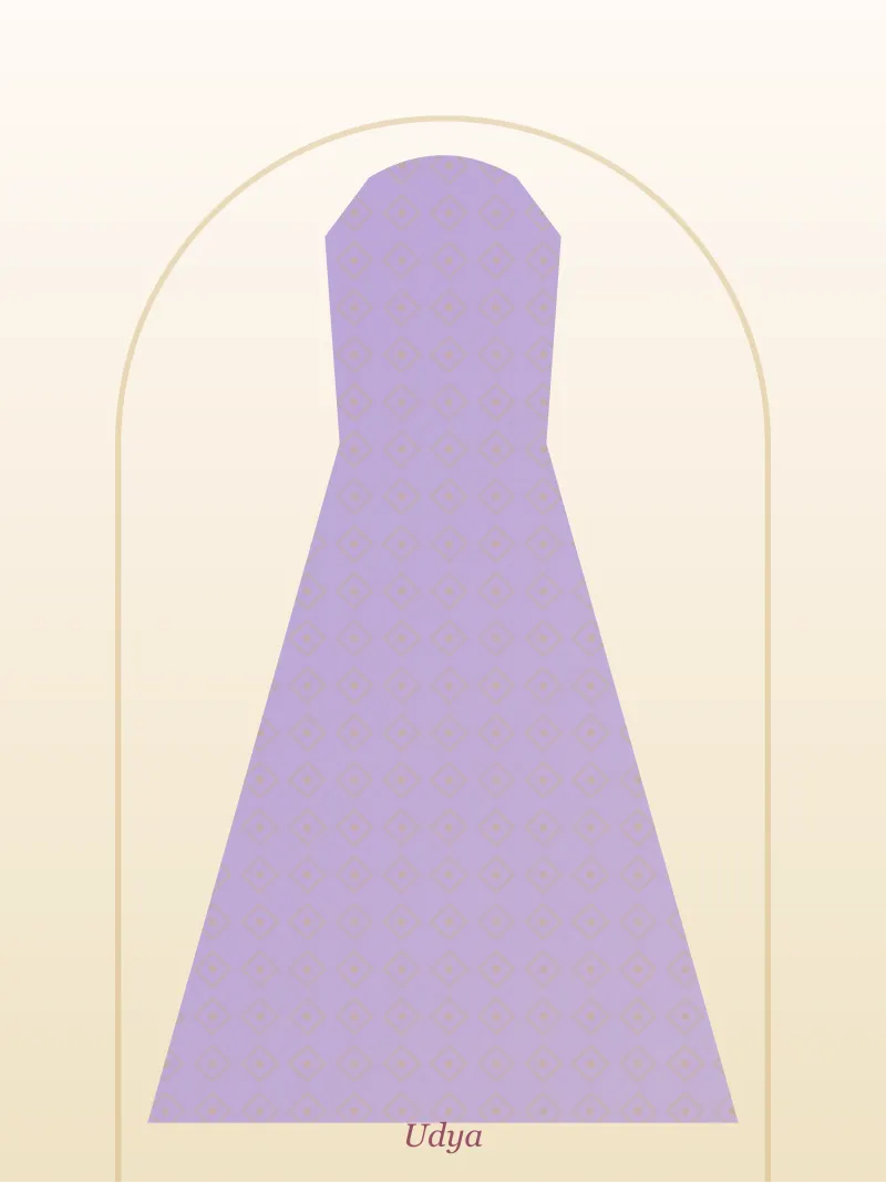 Lavender Cape Style Indo-Western Gown