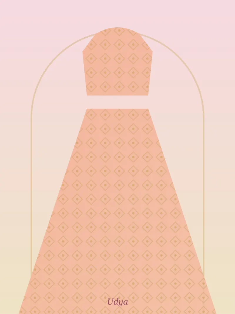 Peach Bridal Lehenga Choli