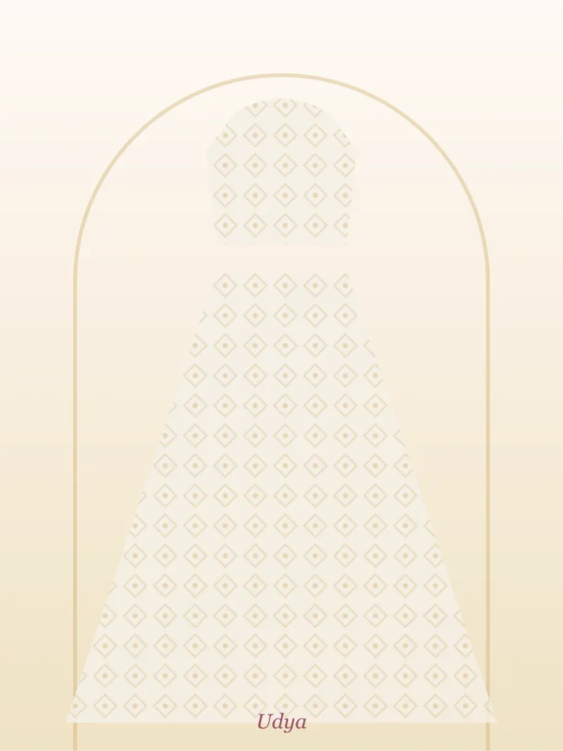 Off White Mirror Work Lehenga