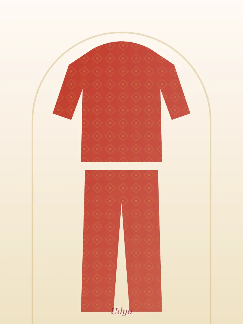 Red Linen Co-ord Set