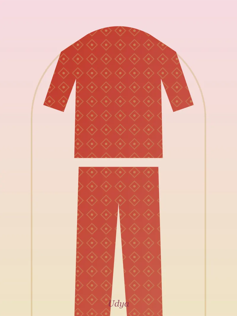 Red Linen Co-ord Set