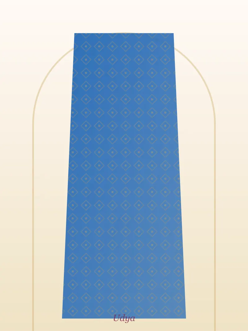 Blue Hand Embroidered Phulkari Dupatta